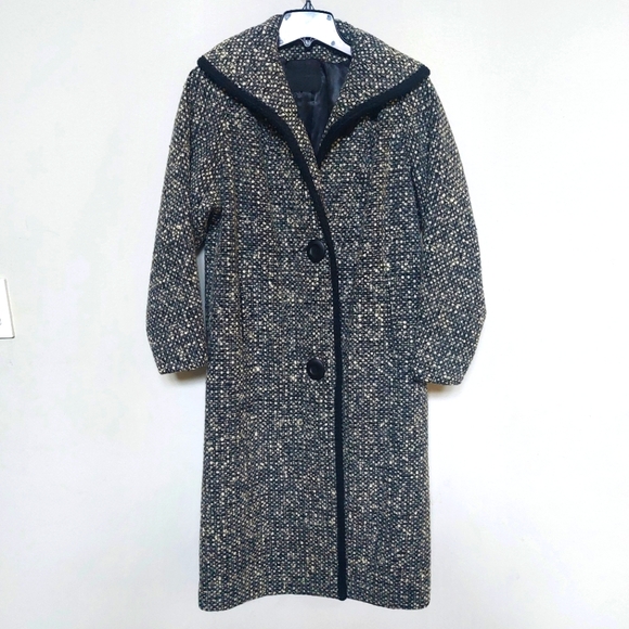 bettyjean Women's Gray and White Trench Coat Size Small